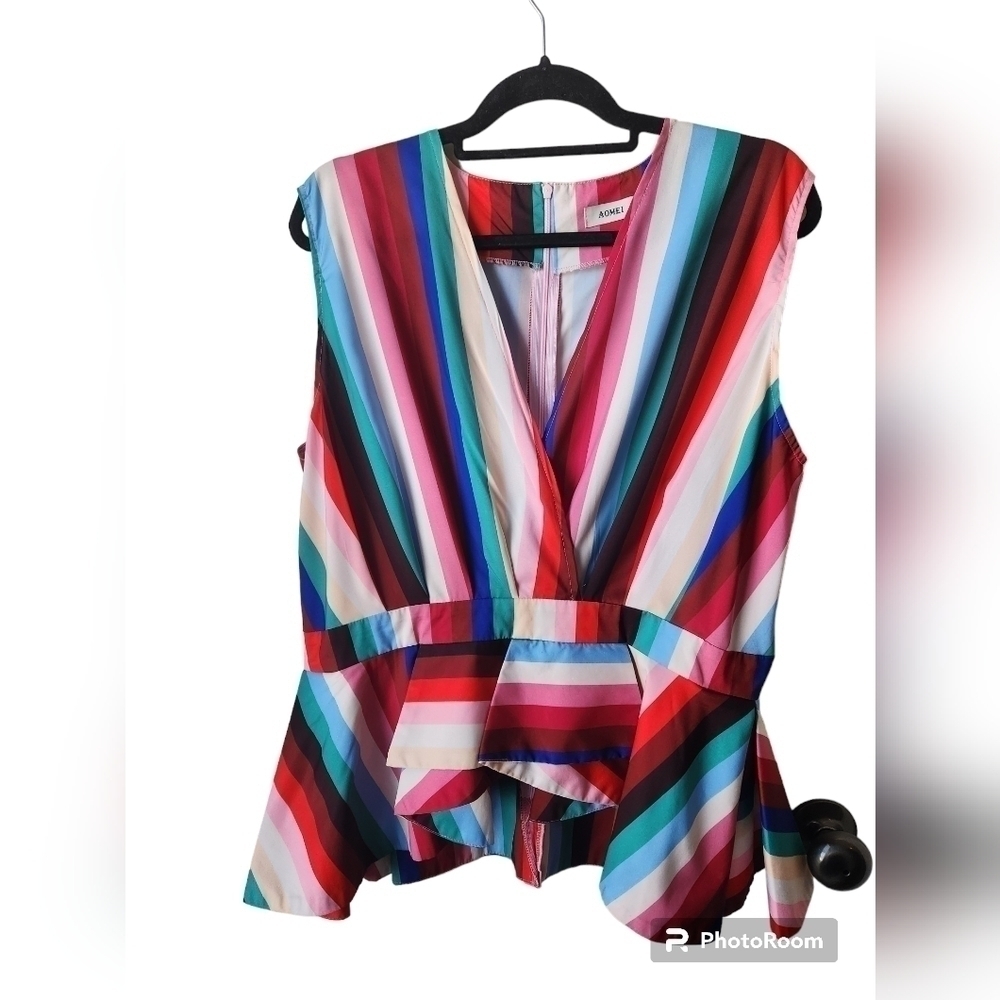 Aomei Sleeveless Peplum Top 5x